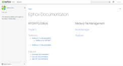 Desktop Screenshot of docs.ephox.com